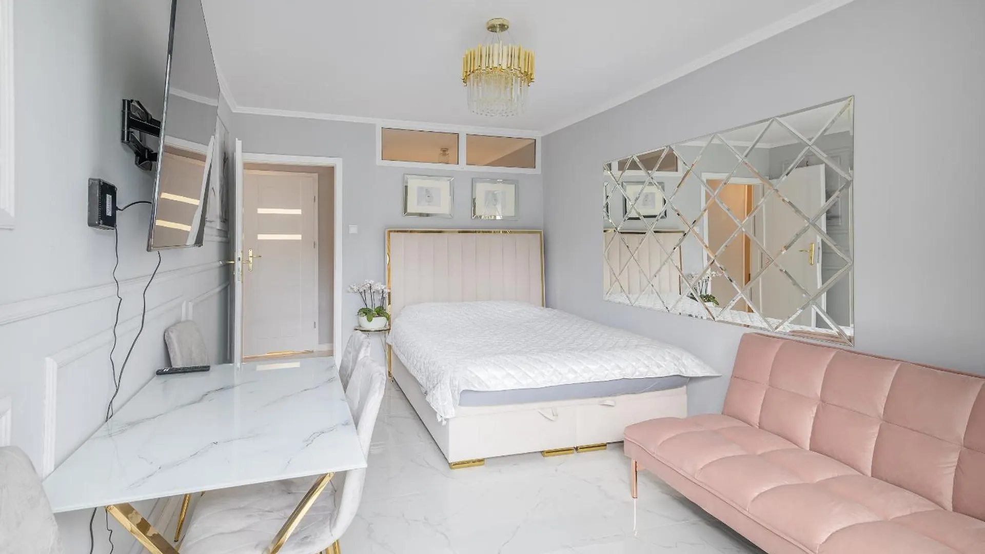 Gold Glamour Apartment Sopot Z Dwoma Sypialniami, Duzy Balkon